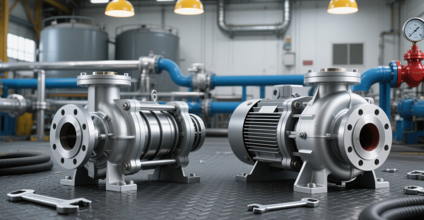 Différences entre le type de pompe centrifuge BB3 et le type BB4