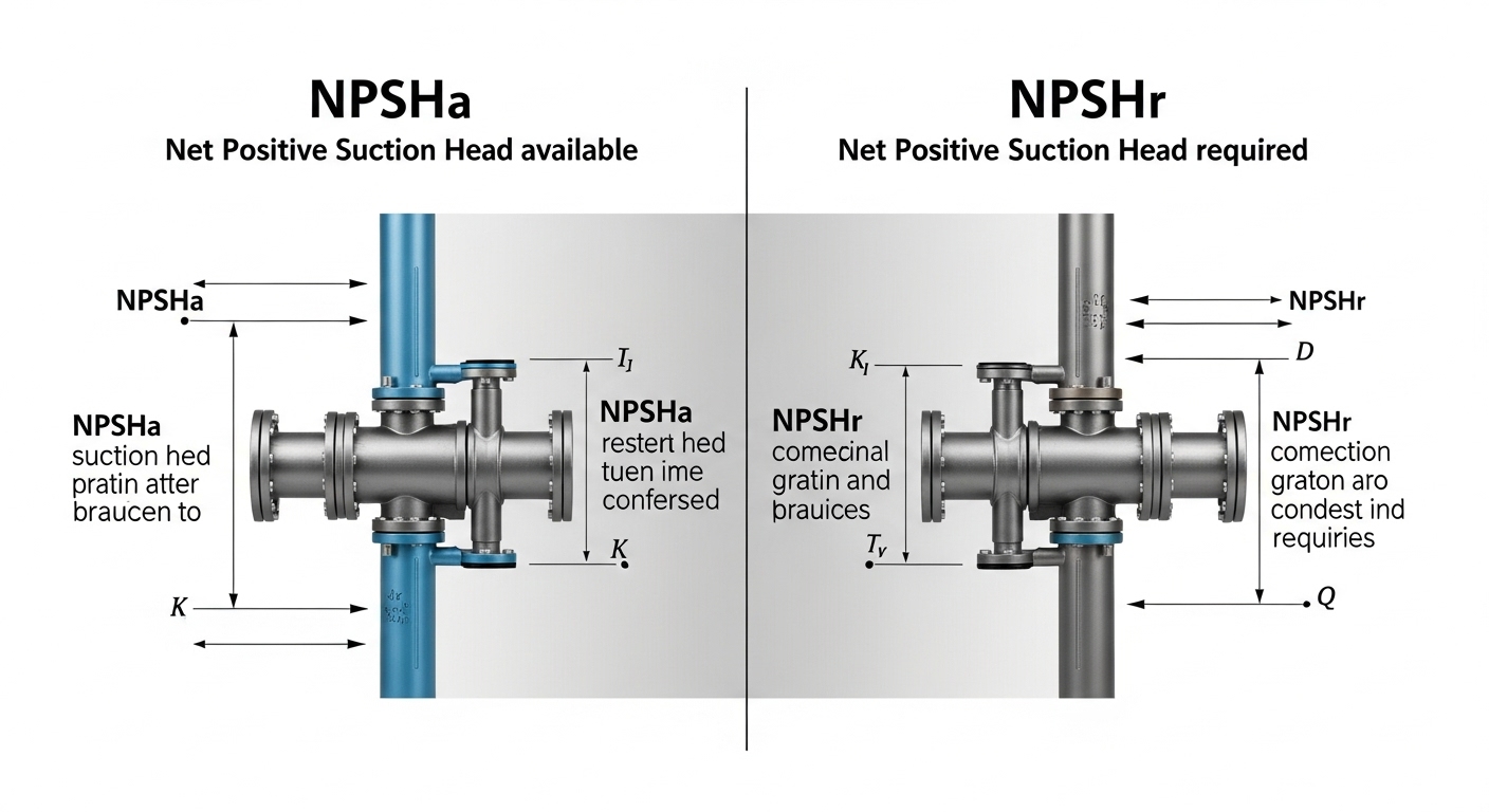 Analyse du NPSH pour les pompes chimiques: la différence entre NPSHA et NPSHR