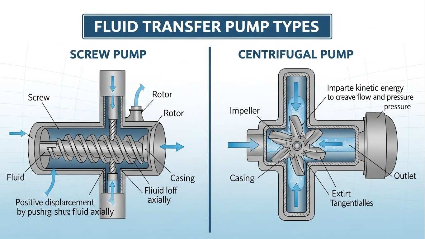Différence entre la pompe à vis et la pompe centrifuge : vous apprendre à choisir le bon type de pompe de transfert de fluide​