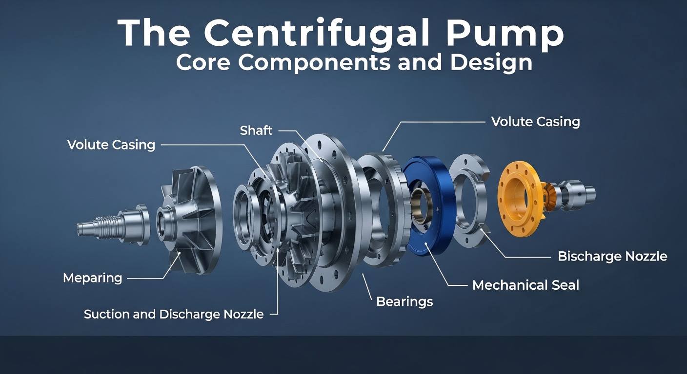 Quels sont les principaux composants d’une pompe centrifuge ?