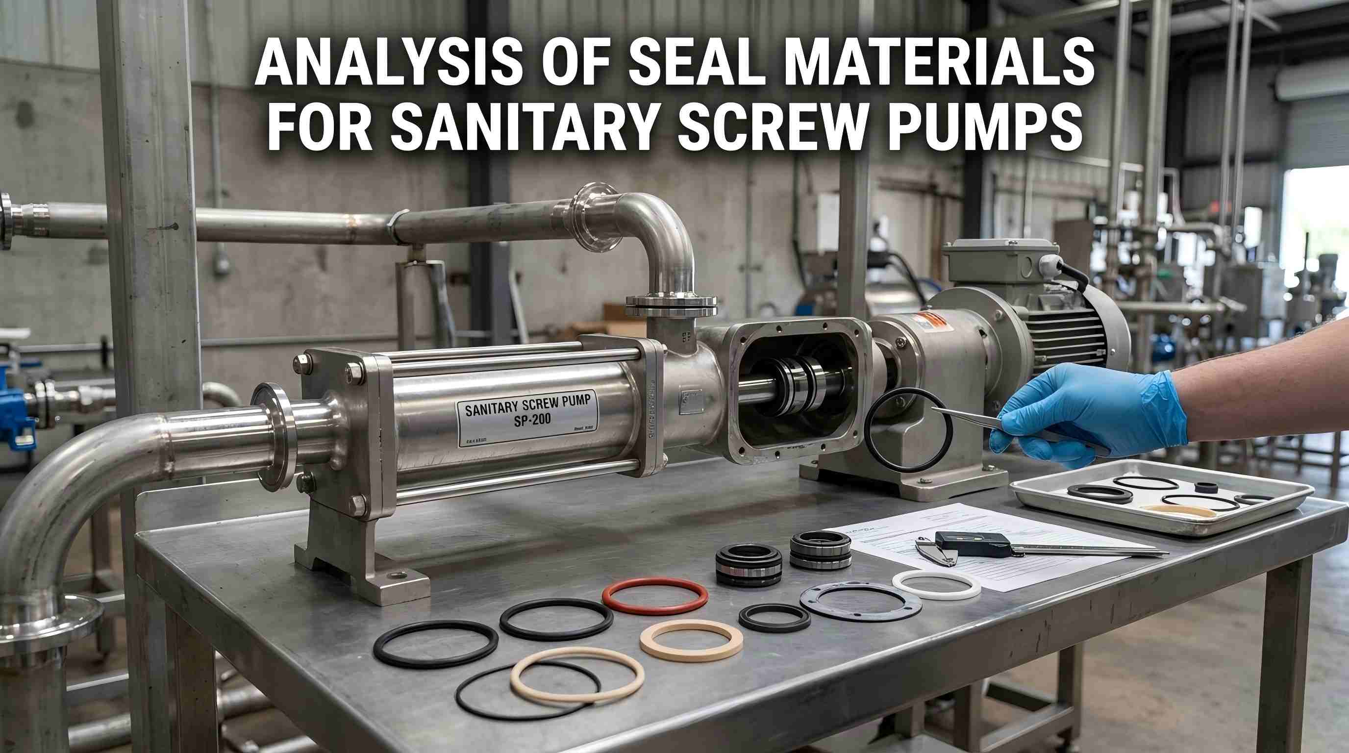 Analyse des matériaux d'étanchéité pour pompes sanitaires à vis