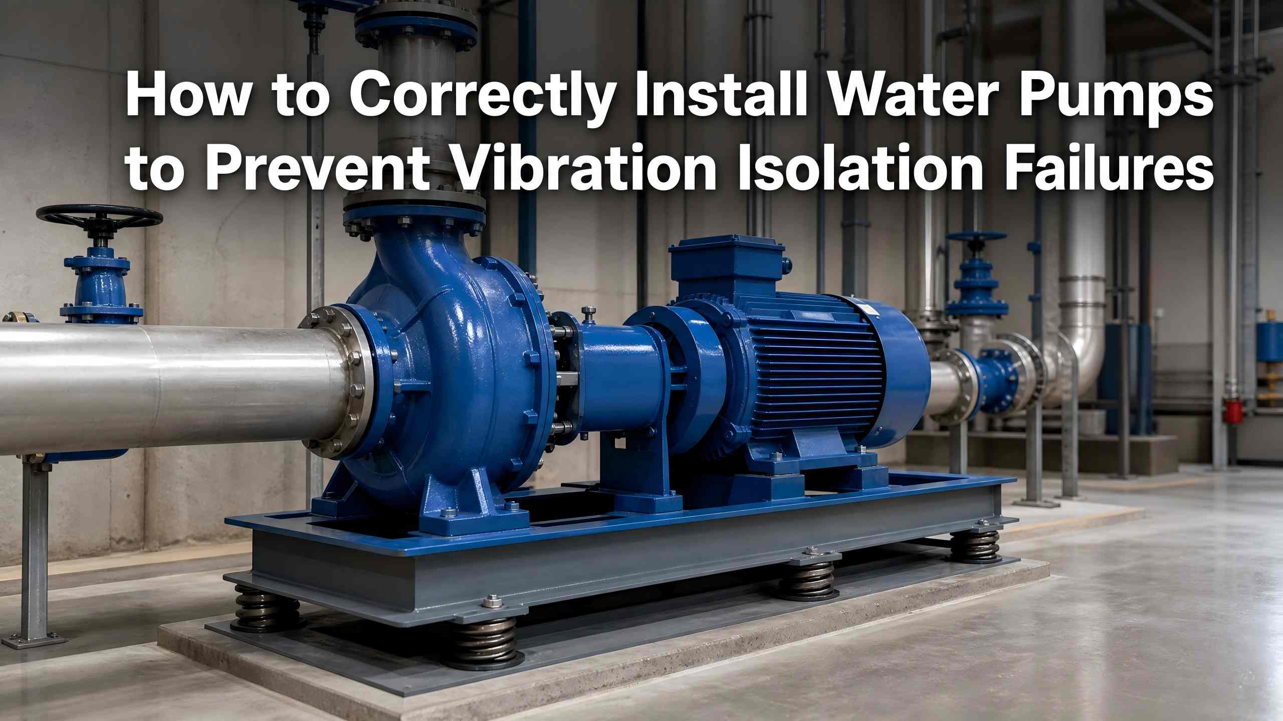 Comment installer correctement les pompes à eau pour éviter les défaillances de l'isolation contre les vibrations