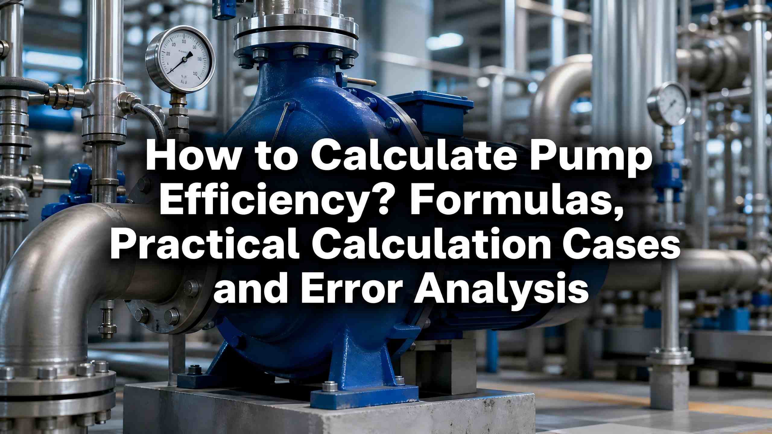 Comment calculer l’efficacité d’une pompe ? Formules, cas de calcul pratiques et analyse d'erreurs